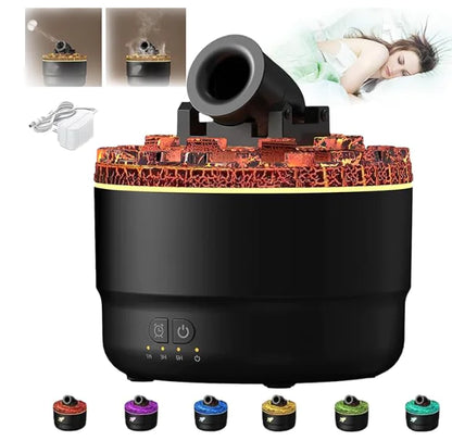 Battery Aroma Diffuser Convenient Home Bedroom Colorful Flame Ambience Light Large Spray Humidifier